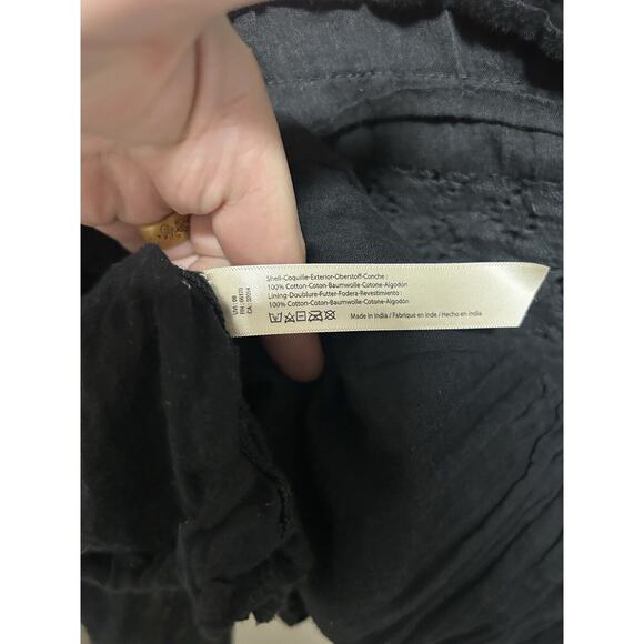 Free People Shailee Slip Shear Razorback Black Dress Size M - Picture 4 of 7